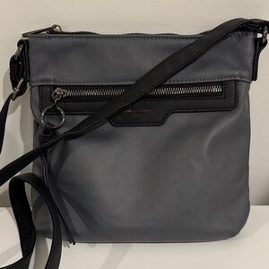 DAVID JONES Gray Crossbody Bag top zipper closure adjustable strap